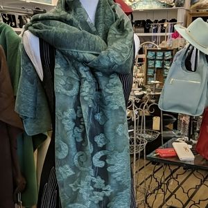 beautiful scarf wrap shawl cut out burn out silk
